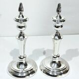 Pair of Silver Candle Holders Egypt