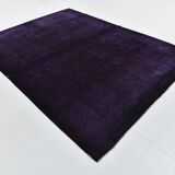 7x10 Dark Purple Turkish Vintage Rug, 215x292 Cm