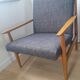 Fauteuil scandinave bleu