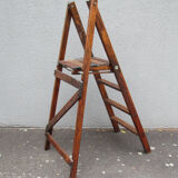 old stepladder scale vintage library