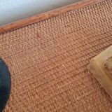 Vintage rattan desk from the 1970s.