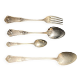 Tableware, cutlery 37 pieces silver metal Boulenger 20th century