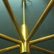Mid-century 8-arm brass & glass chandelier