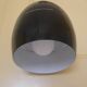 Space age style pendant lamp in openwork black metal