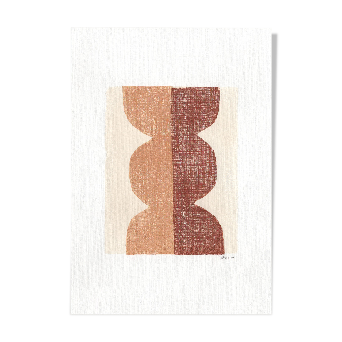 Painting on paper •Terracotta M709 • signed eawy