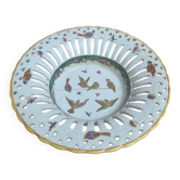Coupe ajourée en porcelaine Fabienne Jouvin Paris – décor oiseaux