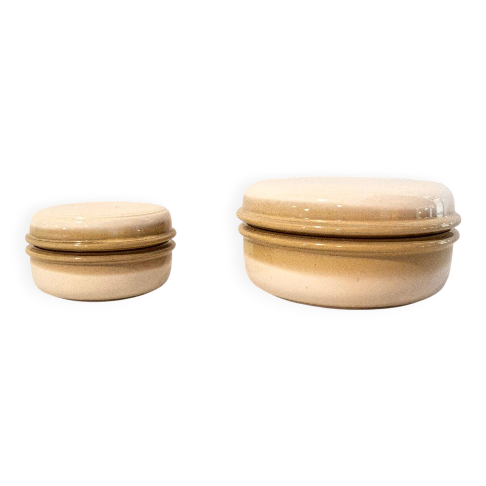 Ceramic boxes by Franco Bucci for Pesaro Workshop, Italy, 1970s, set of 2.