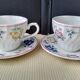2 tea or coffee cups Porcelain Churchill Model Rosetta