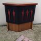 Vintage Scandinavian teak faux formica bar