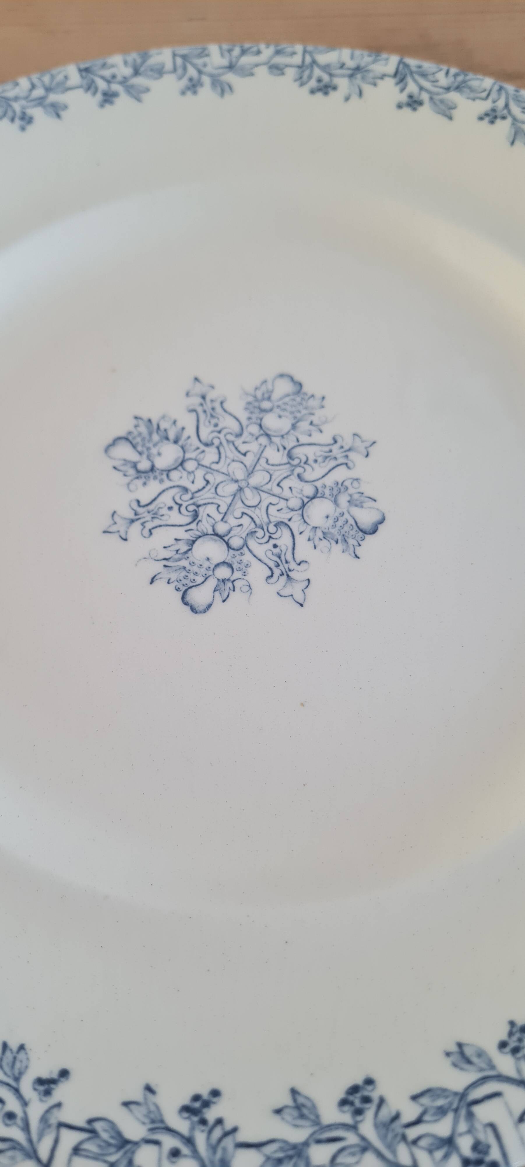 Flat serving compotier in iron earth