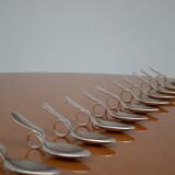 12 cuillères de dégustation en argent de Broggi Milano