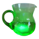 Pichet ou broc à eau en verre ouraline couleur vert ancien