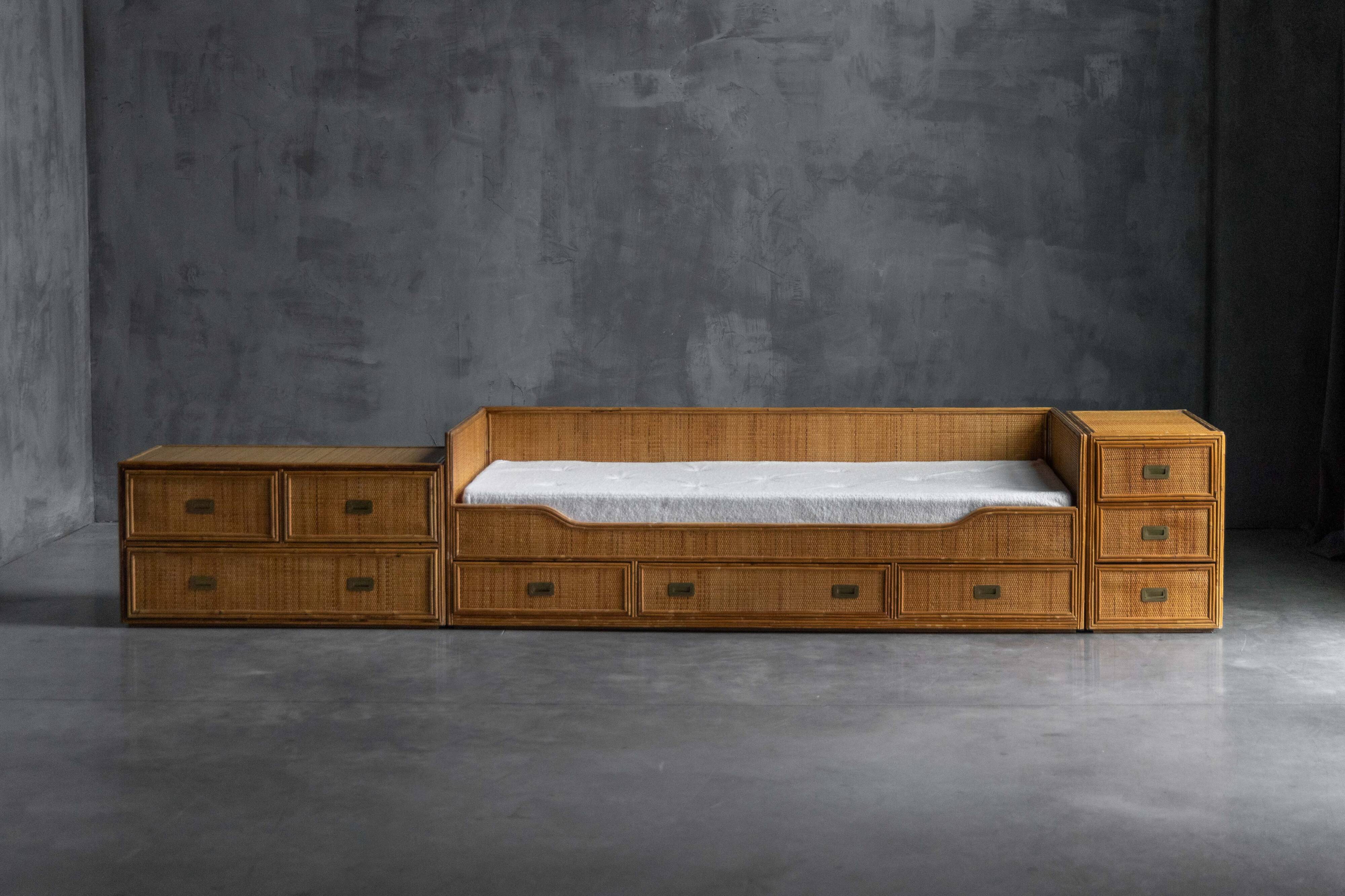 Bamboo Daybed by Vivai Del Sud, Italy, 1970s