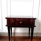 Bedside in lacquered mahogany 1950s, Baguès style