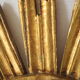 Vintage sun mirror in wood and gold resin 43 cm