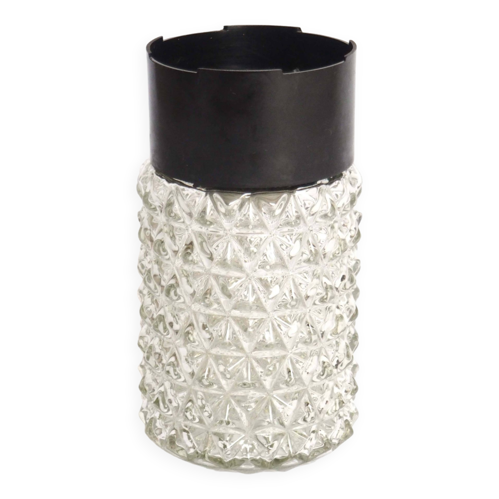 Molded glass cylinder ceiling light