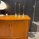 Set of 3 brass candlesticks, 1970