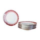 Set of 7 ceramic plates FF Pexonne