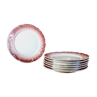 Lot de 7 assiettes en céramique FF Pexonne