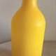 Vintage Hand-Blown Yellow Frosted Satin Glass Apothecary Vase - 1970s