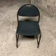 Steel fabric chair with sled legs from the 70s