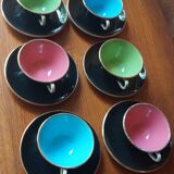 Six Digoin coffee cups from the 50s