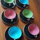 Six Digoin coffee cups from the 50s