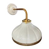 White Art Deco wall lamp electrified to nine