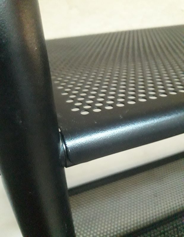 Desk shelves metal black vintage 80s