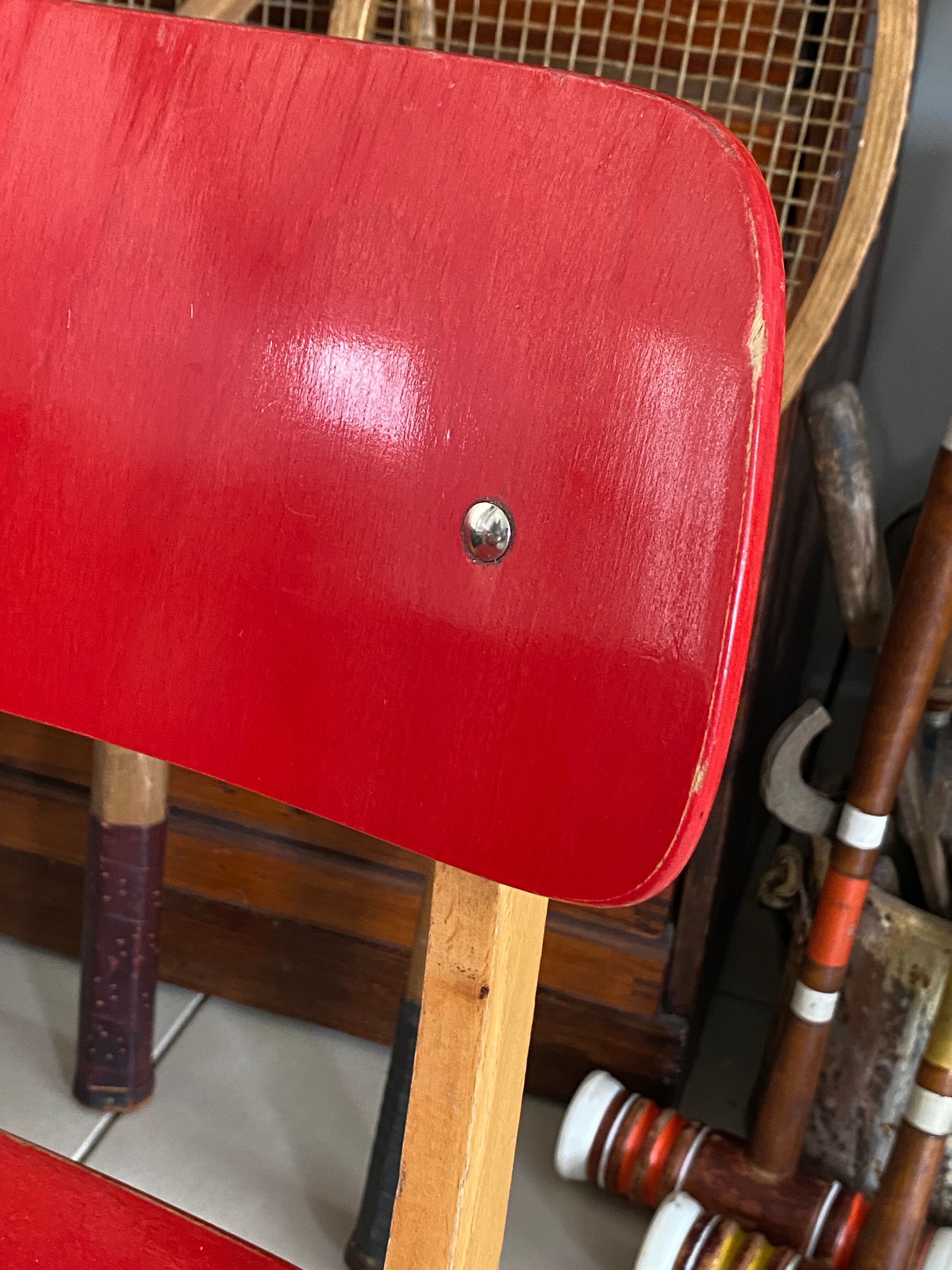 Chaise enfant Casala vintage rouge