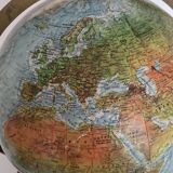 Terrestrial globe in relief - scan-globe c/o - Denmark, circa 1960