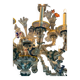 Rezzonico Gondola Chandelier In Multicolored Murano Glass Circa 1900