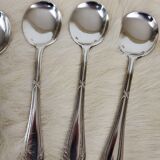 6 silver-plated metal spoons