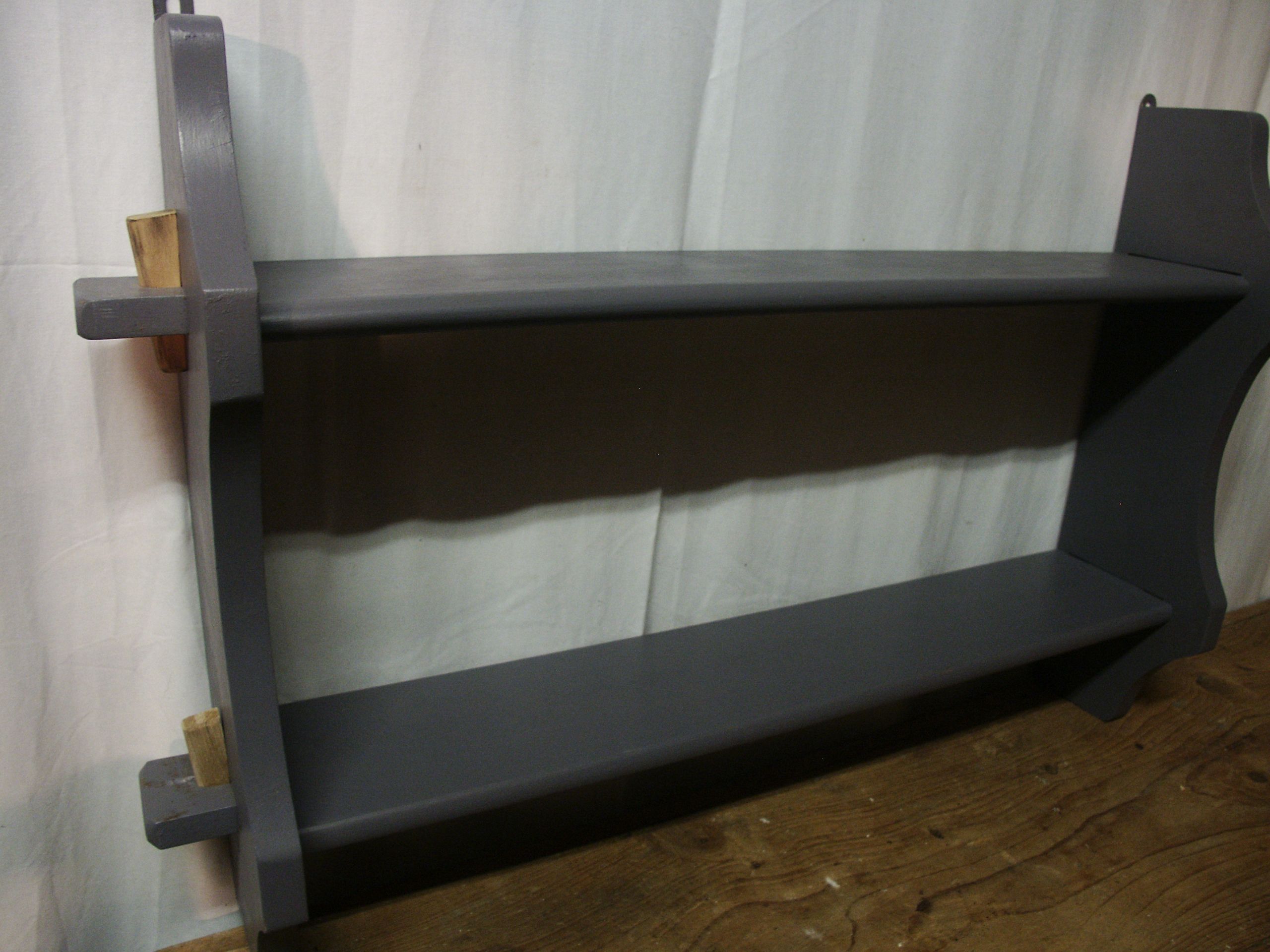 Grey-redesigned wood shelf