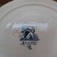 Assiette en terre de fer Rustic bleue et blanche