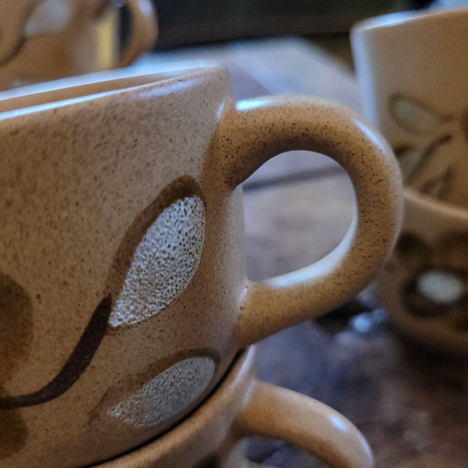 Cups from the Sarreguemines art workshop. 1970s