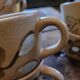 Cups from the Sarreguemines art workshop. 1970s