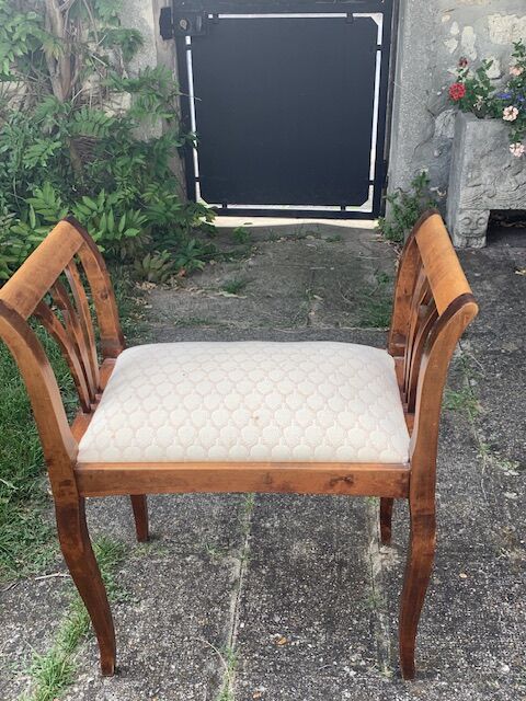 Bench, end of sofa, two-tone wooden end of bed. Old