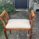 Bench, end of sofa, two-tone wooden end of bed. Old