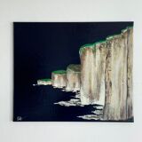Tableau peinture acrylique « Falaises dans la nuit »