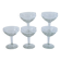 Set of 5 molded glass champagne glasses 1950