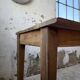 Table de ferme en pin et chêne