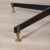 Vintage 60's table in metal and wood italian design