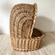 Woven wicker cat basket