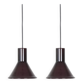 Paire de 2 lampes vintage danoises PT par Michael Bang pour Holmegaard, années 1970