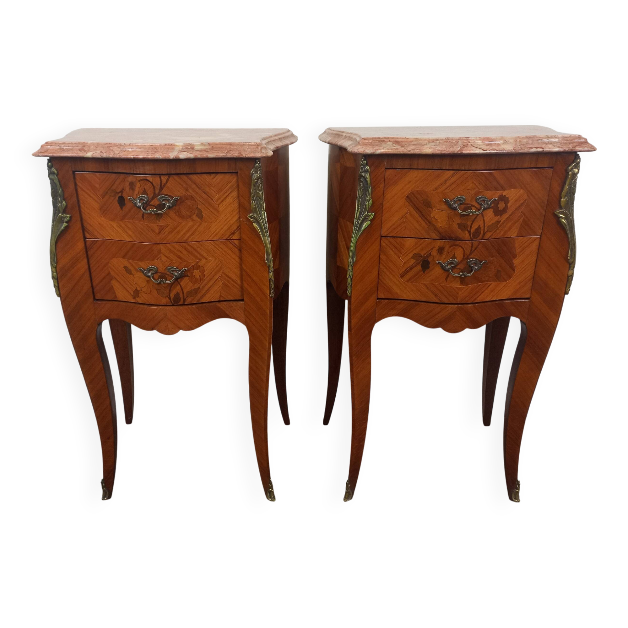 Pair of Louis XV style bedside tables