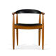 Danish elm & leather armchair by Illum Wikkelsø for Niels Eilersen, 1950s