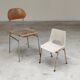 White molded plastic children's chair 1980