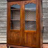 Walnut Showcase Period Restoration XIX Eme Century