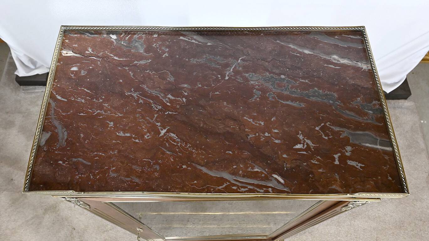 Small Mahogany Showcase, Louis XVI style – Mid 20th century